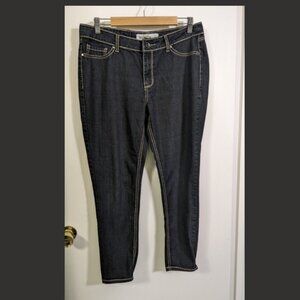 Ruff Hewn darkest wash, light stitch skinny jeans